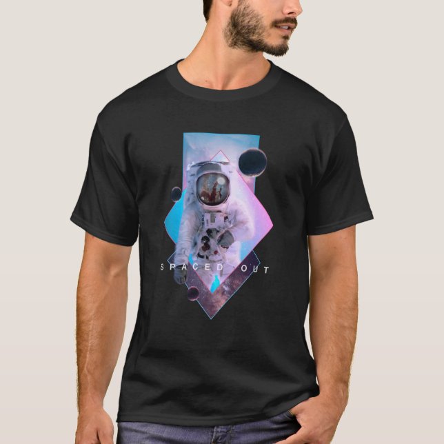 Camiseta Espacio Astronauta Astronauta Vaporwave Exterior S (Anverso)