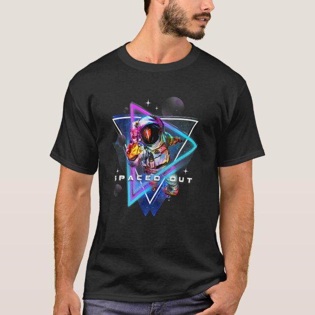 Camiseta Espacio Astronauta Astronauta Vaporwave Exterior S (Anverso)