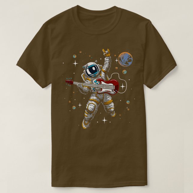 Camiseta Espacio Astronauta Atasca Un Asteroide Con Guita R (Diseño del anverso)