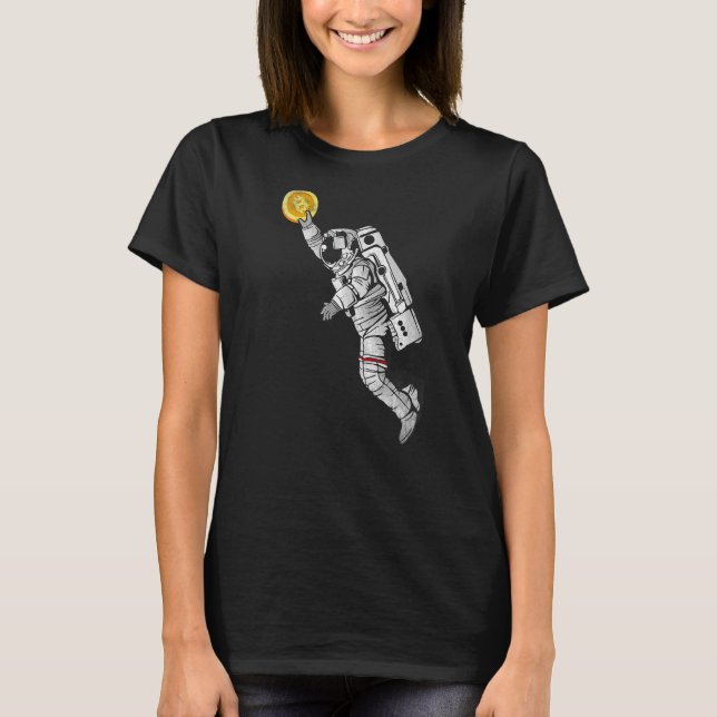 Camiseta Espacio astronauta B Bitcoin Crypto 1 (Anverso)