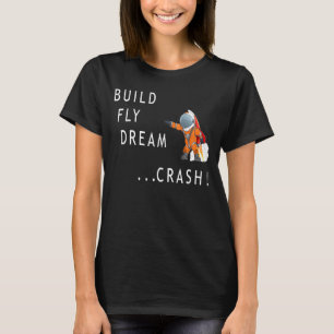 Camiseta Espacio astronauta construye espacio volador sueño