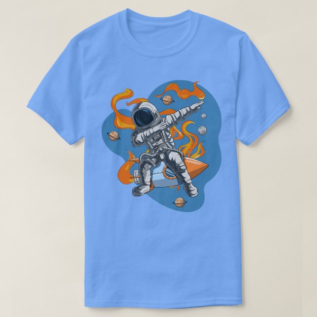 Camiseta Espacio astronauta Dabbing Spaceman Moon Mars Plan (Diseño del anverso)