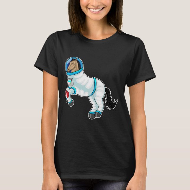 Camiseta Espacio astronauta de caballos (Anverso)