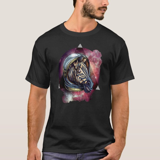 Camiseta Espacio astronauta de cebra cebra cónica cebra ceb (Anverso)