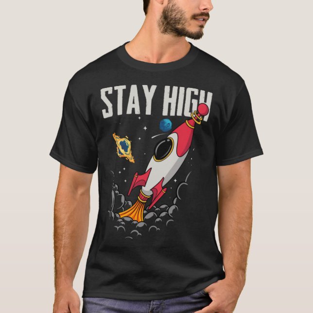 Camiseta Espacio Astronauta de la nave espacial Stay High S (Anverso)