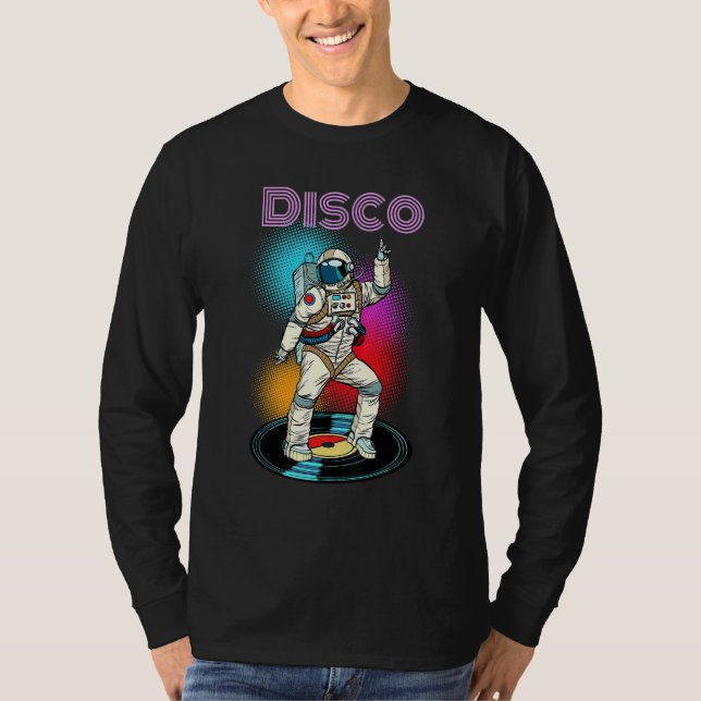 Camiseta Espacio astronauta Disco Dancing Novedad Gráfico G (Anverso)