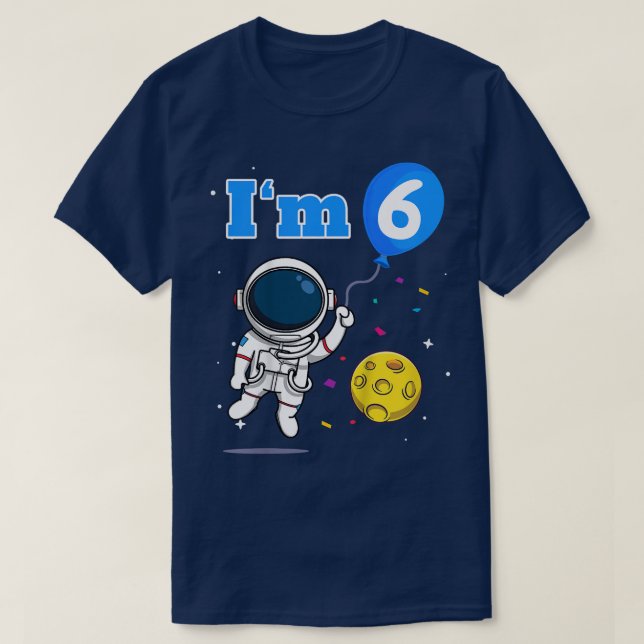 Camiseta Espacio astronauta espacial infantil I m 6 Si Sith (Diseño del anverso)