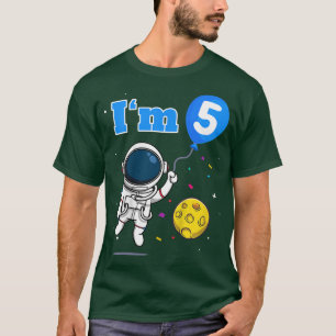 Camiseta Espacio astronauta espacial infantil tengo 5 5 5