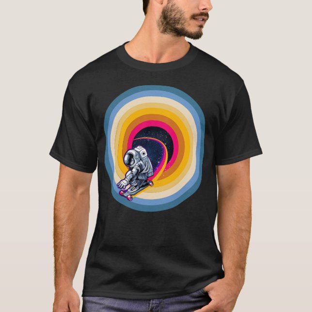 Camiseta Espacio astronauta estilo retro vintage (Anverso)