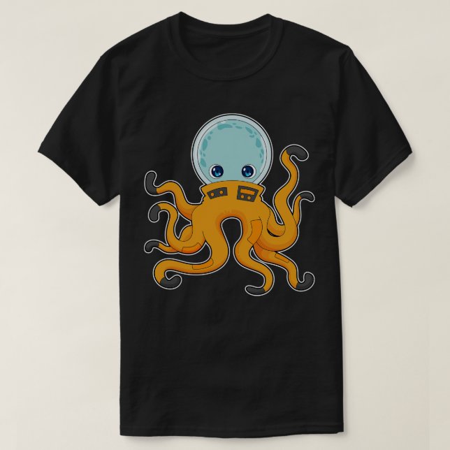 Camiseta Espacio astronauta Octopus (Diseño del anverso)