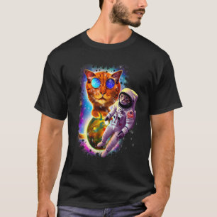 Camiseta Espacio astronauta para gatos cósmicos galaxia arc