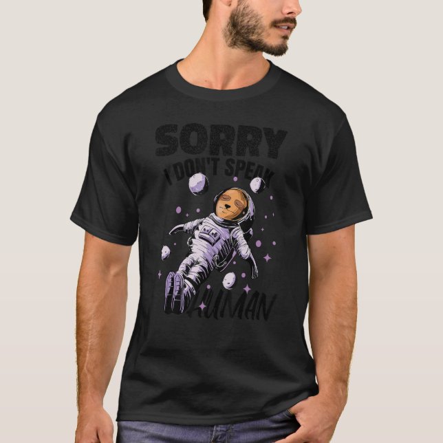Camiseta Espacio astronauta Sloth Spaceman (Anverso)