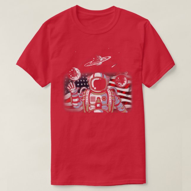 Camiseta Espacio astronauta único (Diseño del anverso)