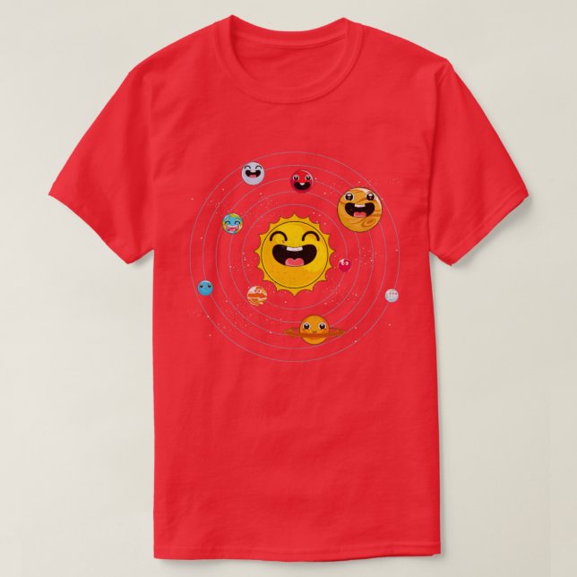 Camiseta Espacio astronómico Científico del Sistema Solar P (Diseño del anverso)