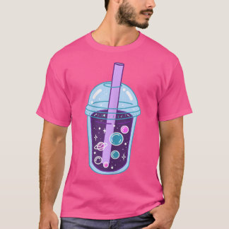 Camiseta Espacio Boba Tea Bubble Tea Anime Kawaii Cu japoné