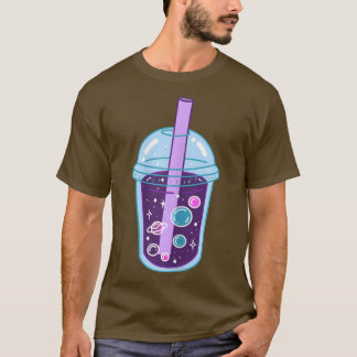 Camiseta Espacio Boba Tea Bubble Tea Anime Kawaii Cu japoné