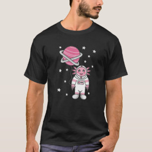 Camiseta Espacio Cuto Sujeto Axolotl Con Globo Planeta