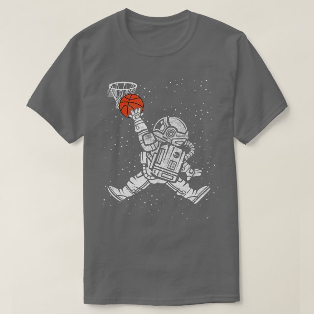 Camiseta Espacio de baloncesto del Astronauta Slam Dunk (Diseño del anverso)