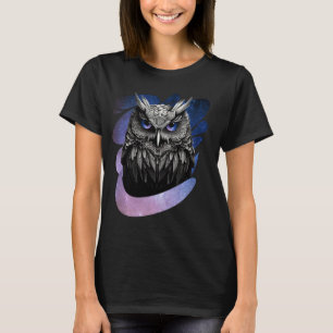 Camiseta Espacio de búho celeste Bird Galaxia Nebula Spirit