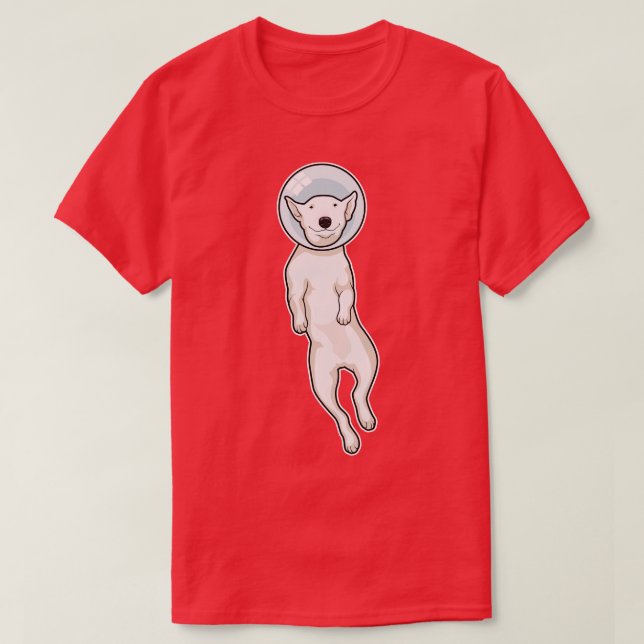 Camiseta Espacio de Bull Terrier (Diseño del anverso)