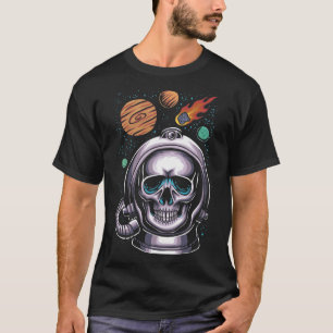 Camiseta Espacio de casco de cráneo de astronauta