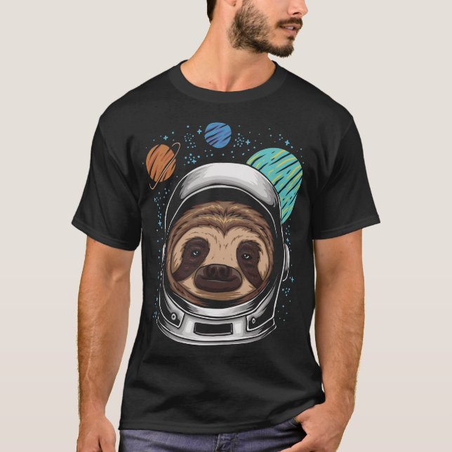 Camiseta Espacio de cascos de la eslora astronauta (Anverso)