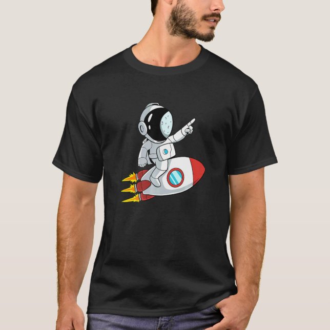 Camiseta Espacio de cohetes astronautas (Anverso)