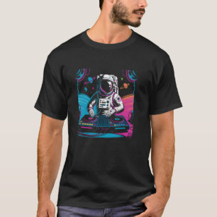 Camiseta Espacio de DJ de astronauta Disk Jockey Spaceman