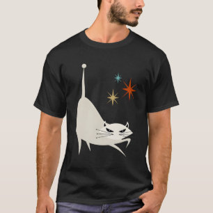 Camiseta Espacio de edad atómica para gatos de mediados de