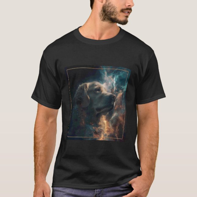 Camiseta Espacio de Golden Retriever (Anverso)