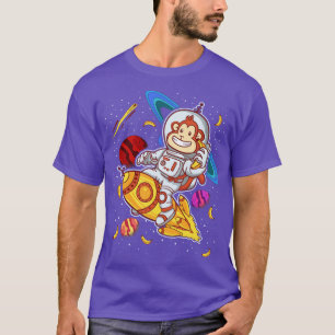 Camiseta Espacio de Mono Astronauta en Cohetes