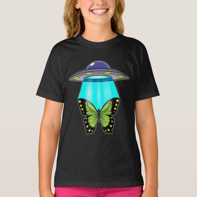 Camiseta Espacio de nave espacial de mariposa (Anverso)