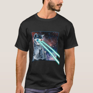 Camiseta Espacio de ojos láser Gato Gato Gatos Gafas 3D