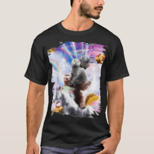Camiseta Espacio de ojos láser Guinea Lema de gatos de cerd