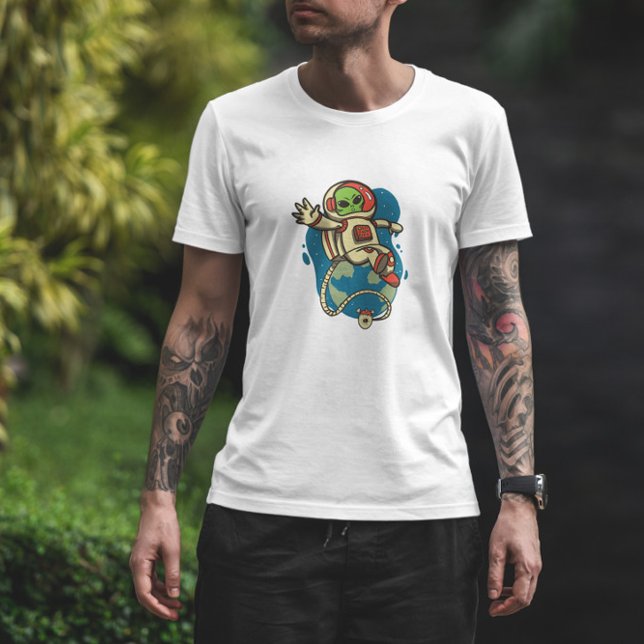 Camiseta Espacio de Personalizados alienígenas astronautas (Subido por el creador)