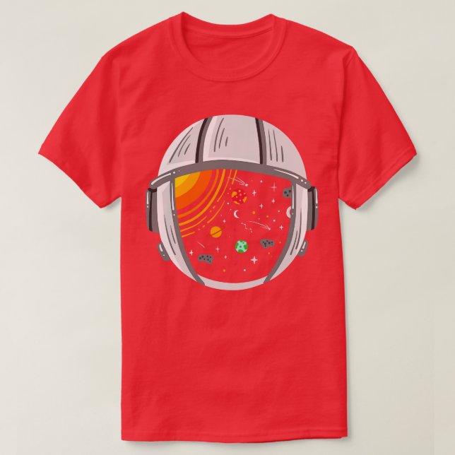 Camiseta Espacio de planetas astronautas (Diseño del anverso)