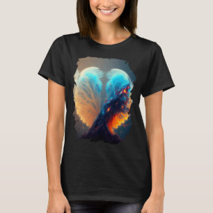 Camiseta Espacio de retroimpresión nieve globo el símbolo d