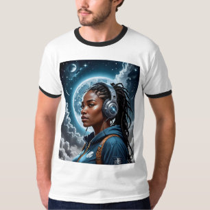 Camiseta Espacio de soñadores celestes vibra tee gráfico