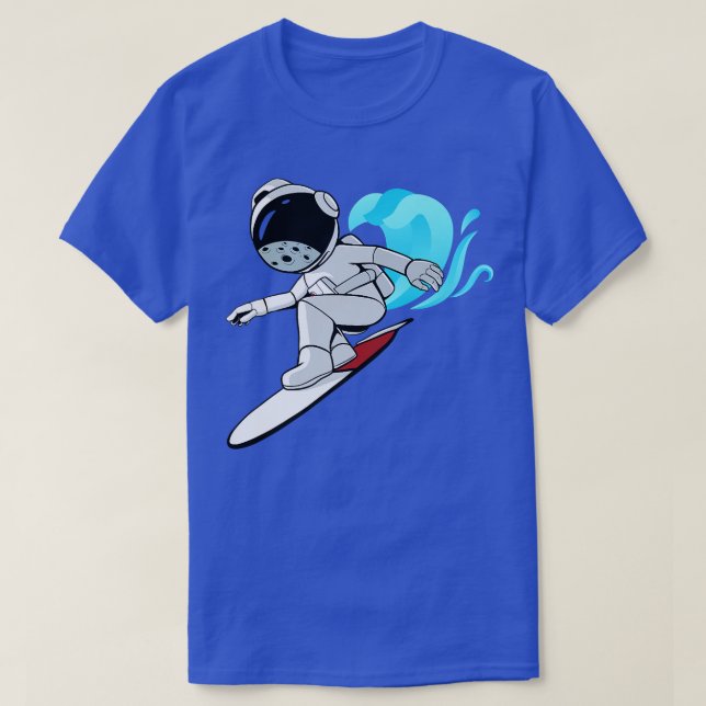Camiseta Espacio de surf Astronauta  (Diseño del anverso)