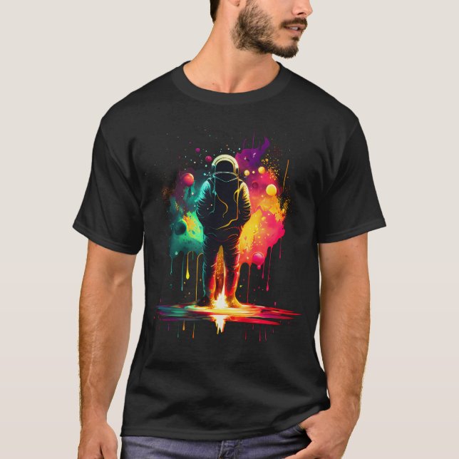 Camiseta Espacio de visualización de astronautas (Anverso)