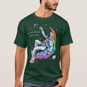 Camiseta Espacio del Orgullo Astronauta en la luna asombra