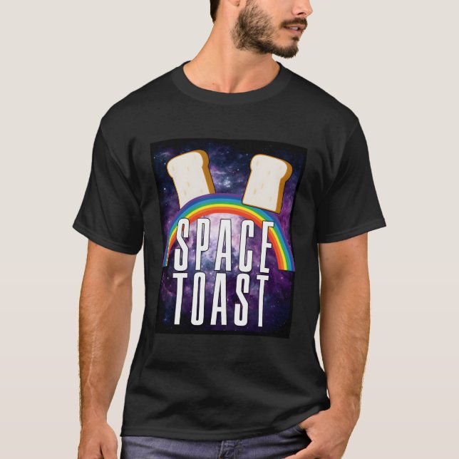 Camiseta Espacio del Universo Arcoiris Tostada Nebula Rara  (Anverso)