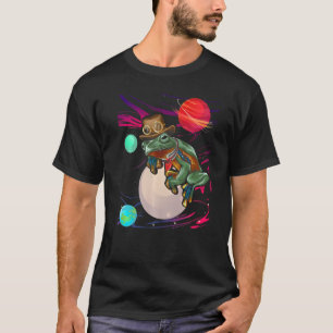 Camiseta Espacio estético de galaxia trippy de rana psicodé