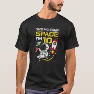 Camiseta Espacio exterior de 10 años 10 cumpleaños Astrona