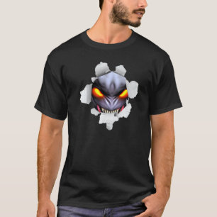 Camiseta Espacio exterior Mars Villano Alien Tela Rota MARS