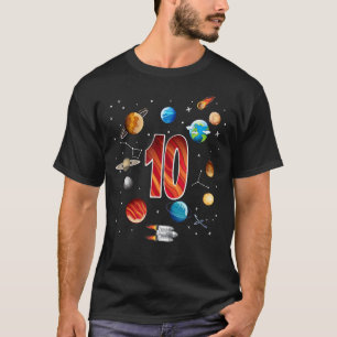 Camiseta Espacio exterior Planeta de niños de 10 años de ed