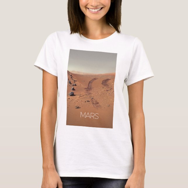Camiseta Espacio exterior, Sistema solar, Marte del planeta (Anverso)