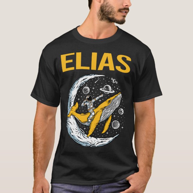 Camiseta Espacio feliz - Nombre de elias (Anverso)