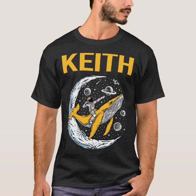 Camiseta Espacio feliz - Nombre Keith (Anverso)