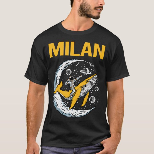 Camiseta Espacio Feliz - Nombre Milan (Anverso)